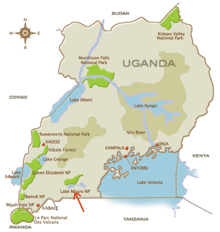 map of uganda showing 10 uganda national parks