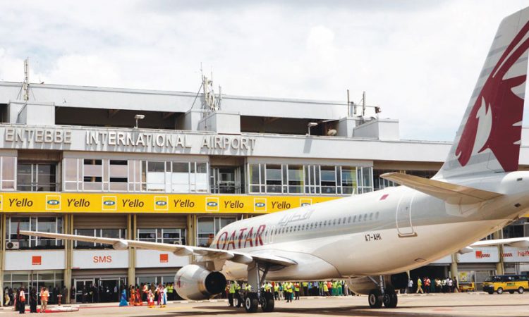 Qatar Airways plane at Entebbe International Airport Entebbe Airport to open on October 01