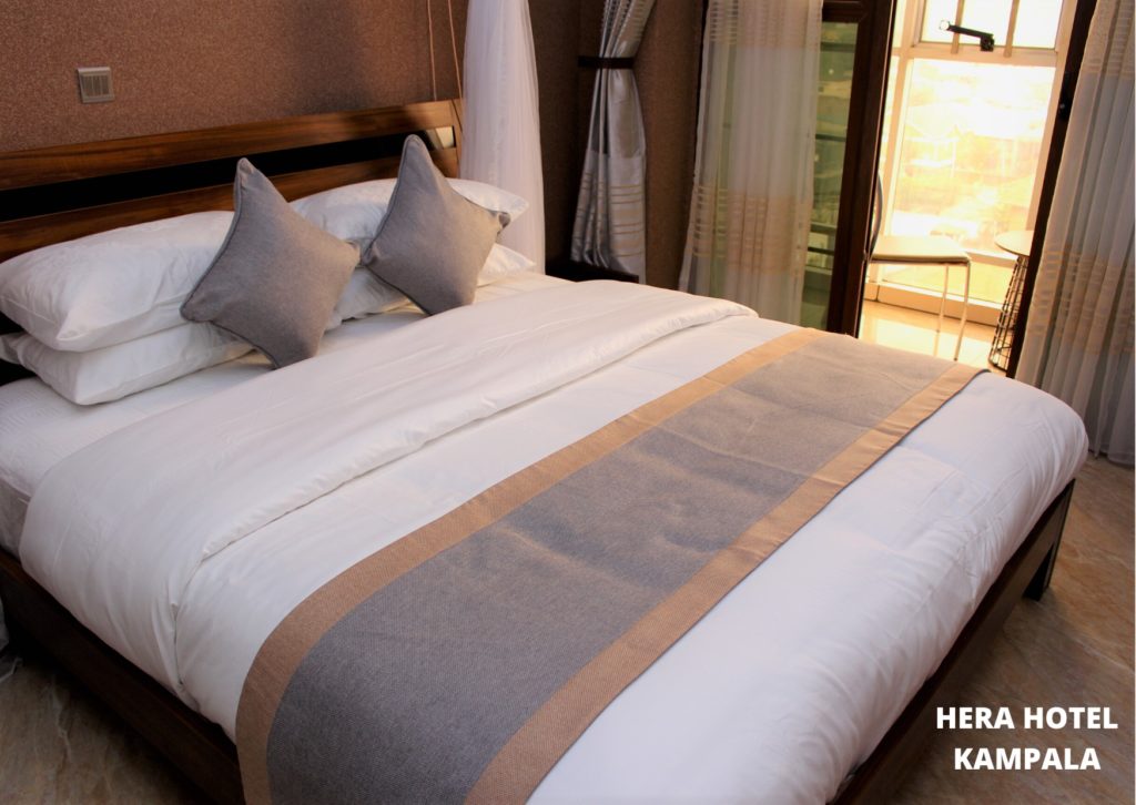 Guest room at Hera Hotel Kampala