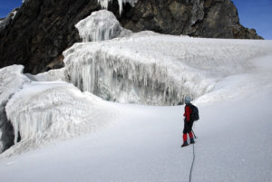 Snow at Margherita peak rwenzori mountains national park