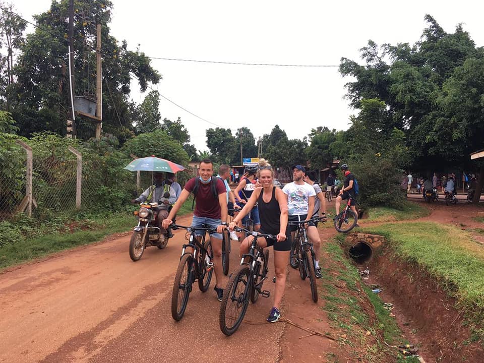 Photograph taken during a bike tour in Entebbe Uganda