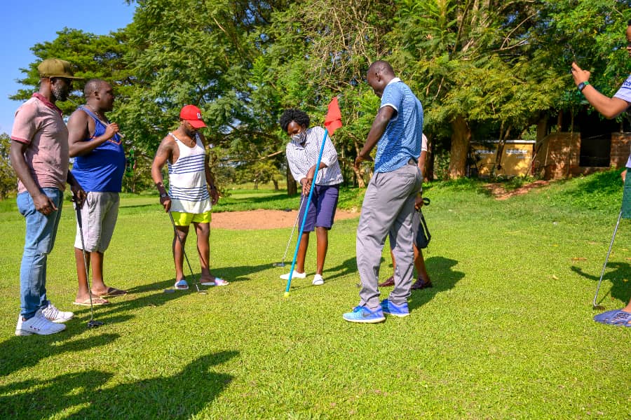 Hon Anite Evelyn CEO Hotel Condentiel Arua playing golf at West Nile Golf Club Arua Golf Course West Nile Region Uganda Hotel