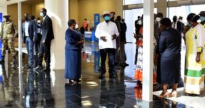 President Museveni launches Covid-19 laboratories at Entebbe International Airport Uganda Port Health photo by Civil Aviation Authority of Uganda.jpg