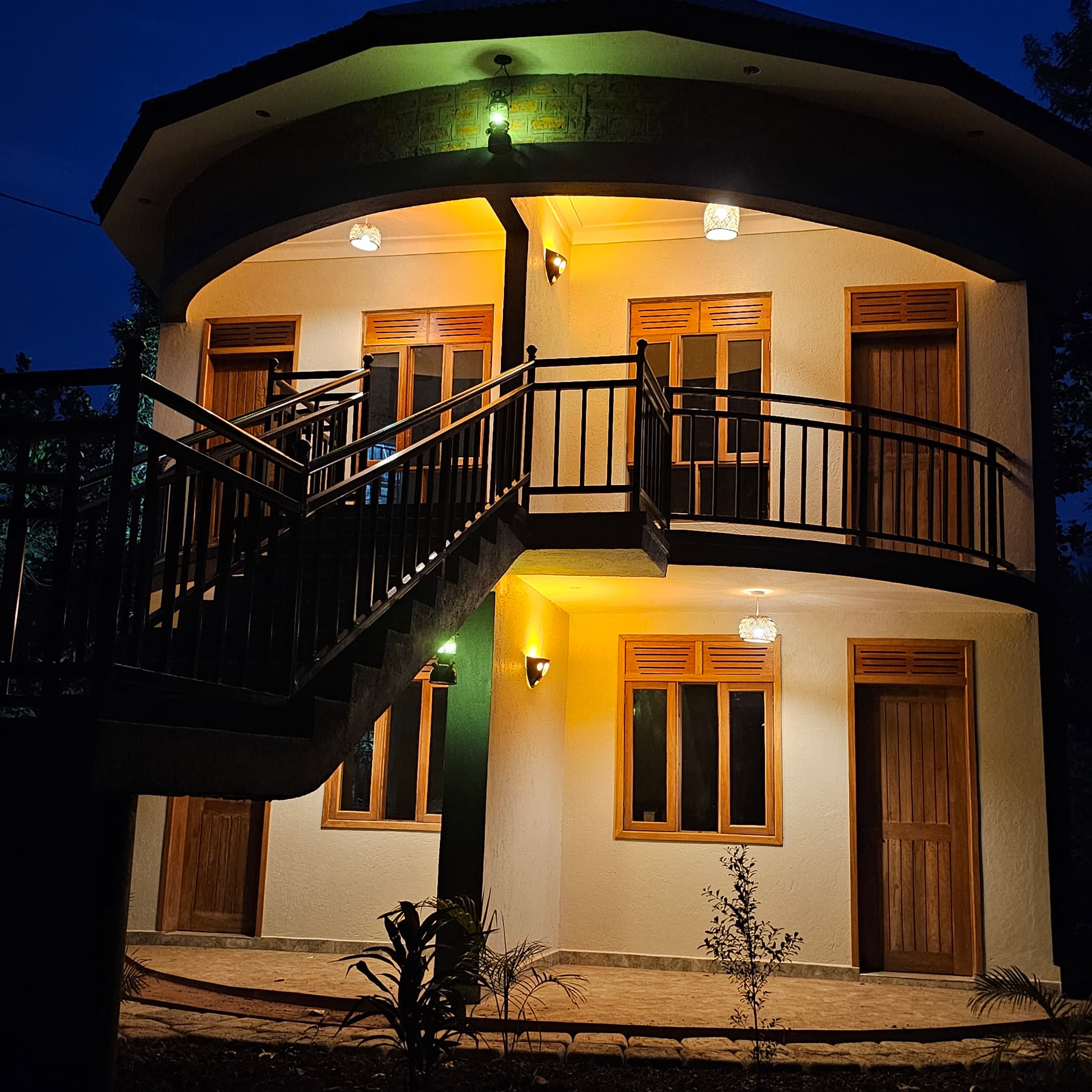 Property Exterior Night Photo Tusubira Village Cottages Hotel Jinja Uganda Eastern Region