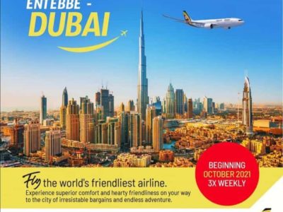 Flights from Entebbe (EBB) to Dubai on Uganda Airlines now