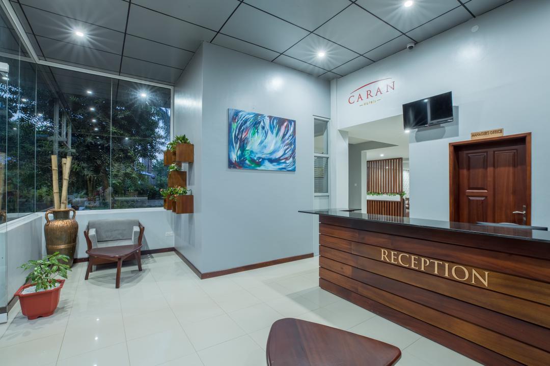 Caran Hotel Kampala front desk or reception area view day