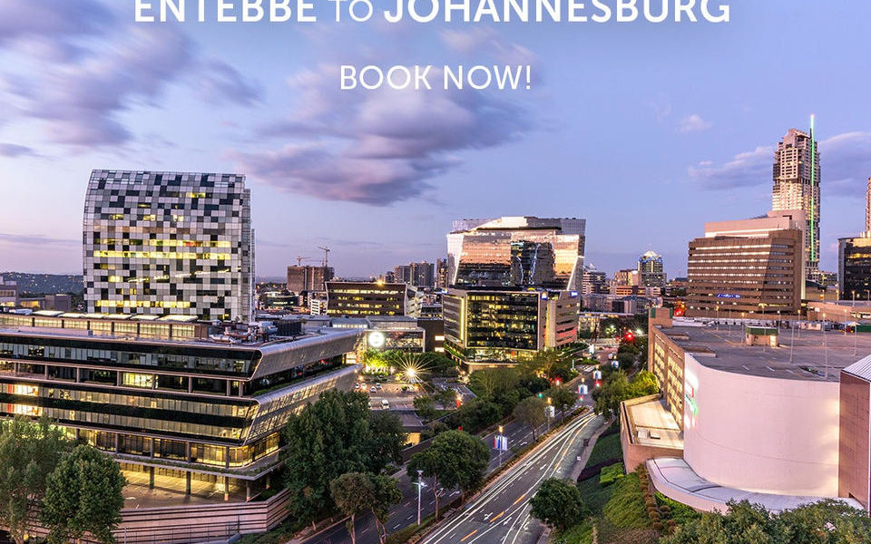 direct flights with airlink Entebbe Uganda to Johannesburg South Africa book now