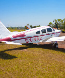 Charter plane at airport