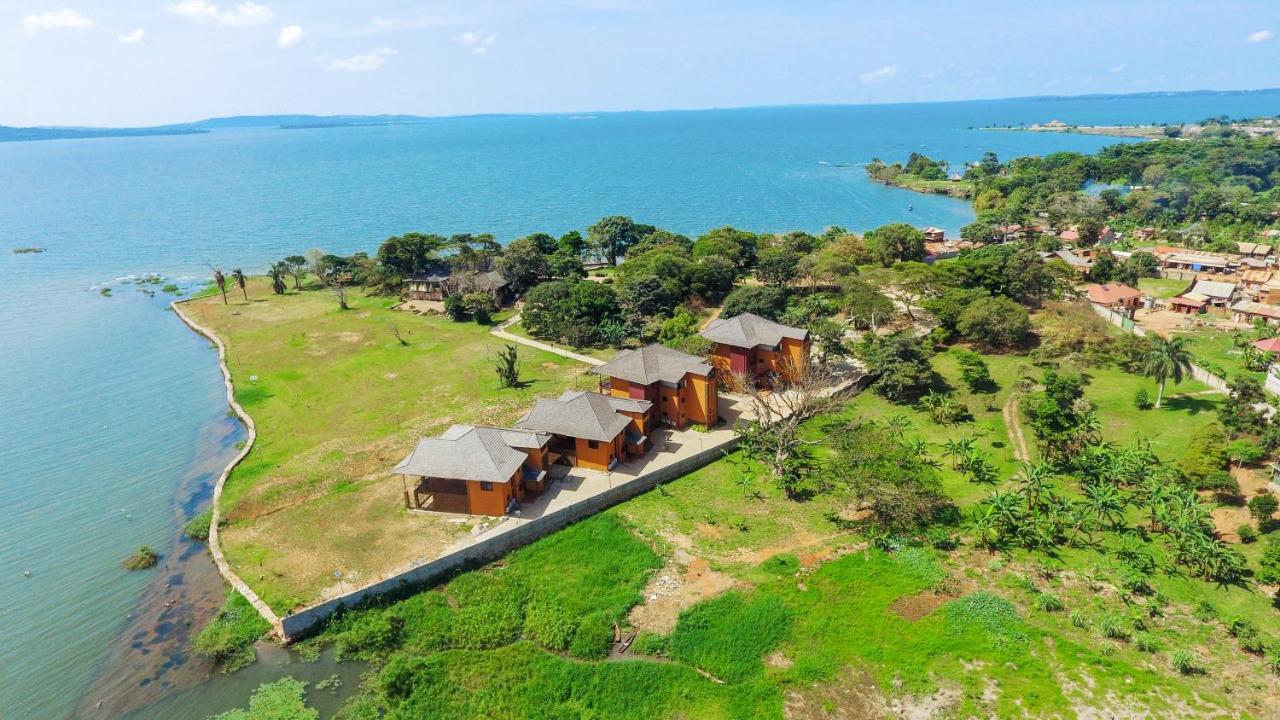 Aerial View with Rooms and Lake Day Photo Kalanoga Resort Kampala Uganda Kalanoga Resort Busabala Road2