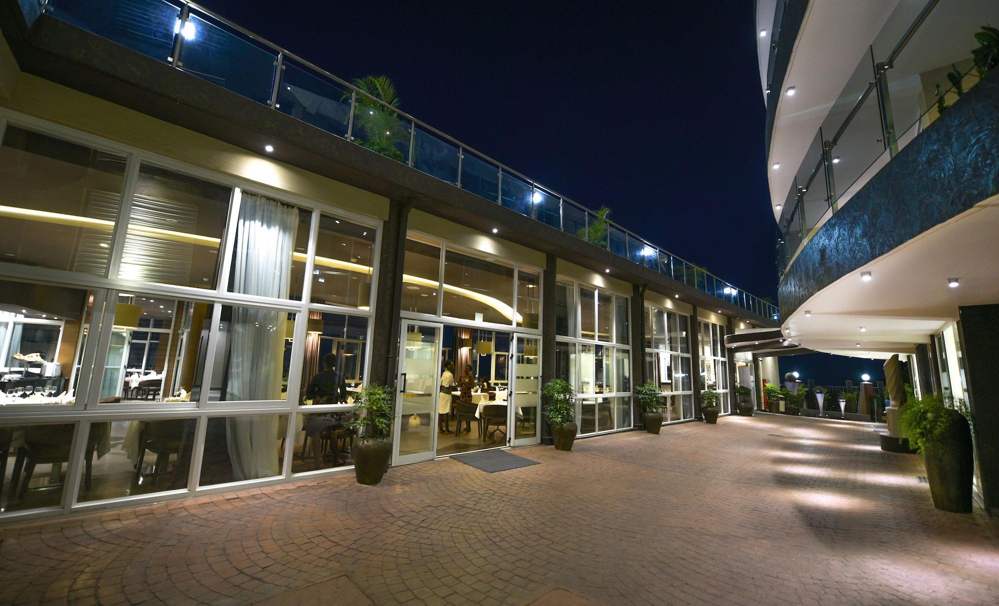 Restaurant Exterior Night Photo Protea Hotel by Marriott Kampala Skyz Kampala Uganda Central Region