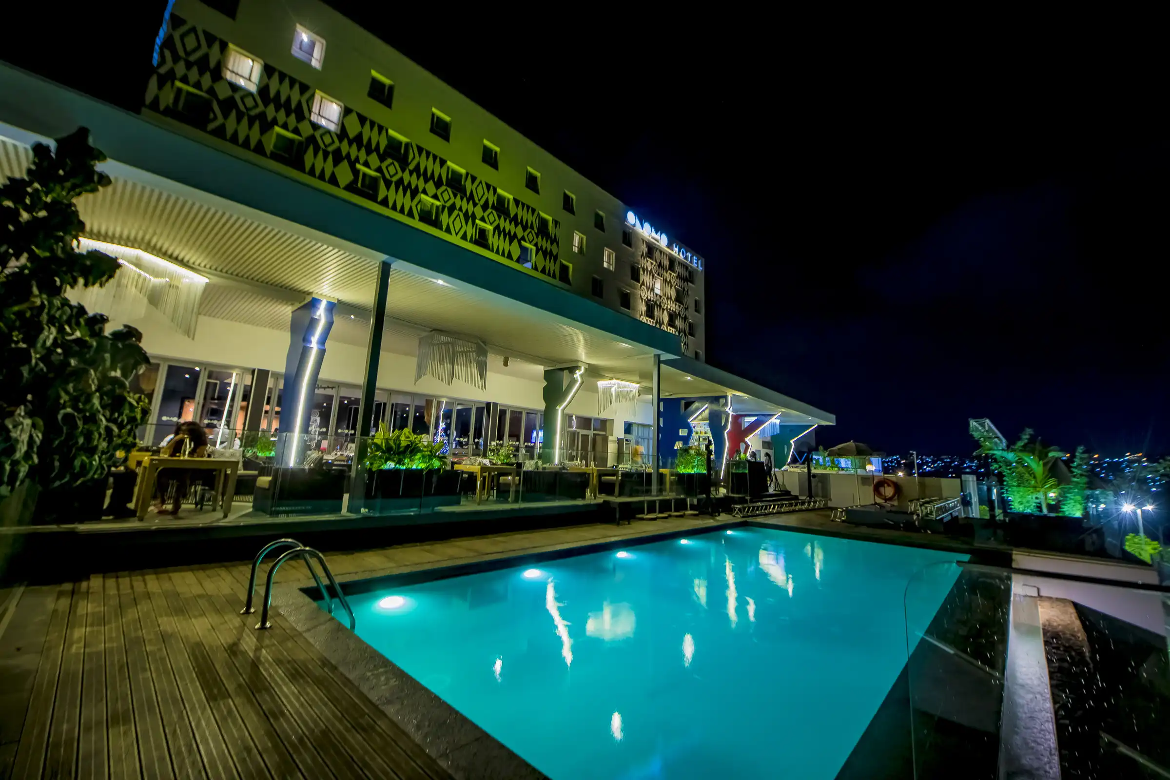 Night Outdoor pool and property Photo ONOMO Hotel Kigali Kigali Rwanda Nyarugenge District