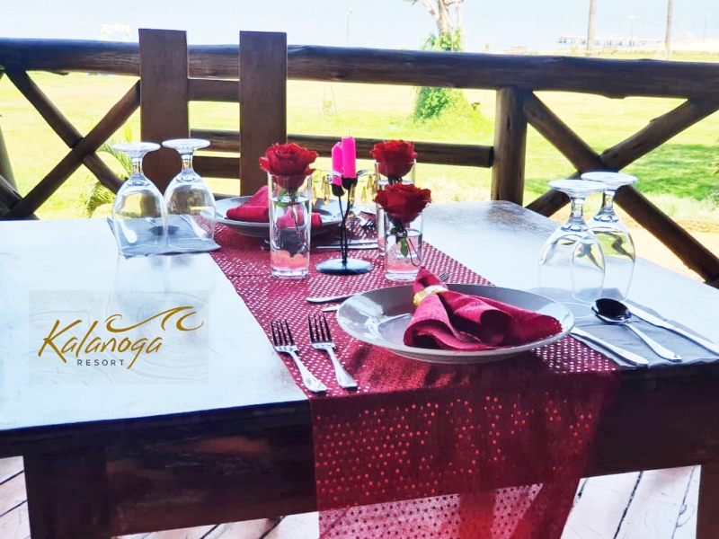 Honeymoon Table Decor and sitting area photo Kalanoga Beach Resort Busabala Hotel, Kampala, Uganda Central Region