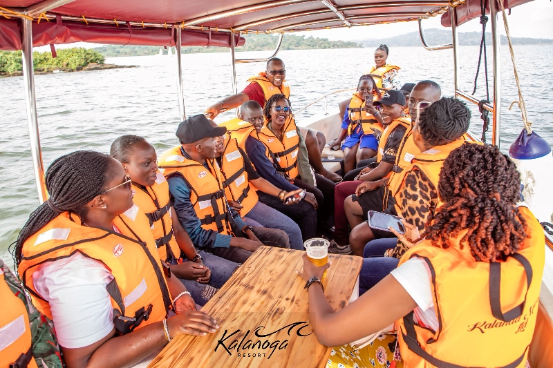 Visitors on Lake and Boat Cruise Activities on Lake Victoria photo Kalanoga Beach Resort Busabala Hotel, Kampala, Uganda Central Region