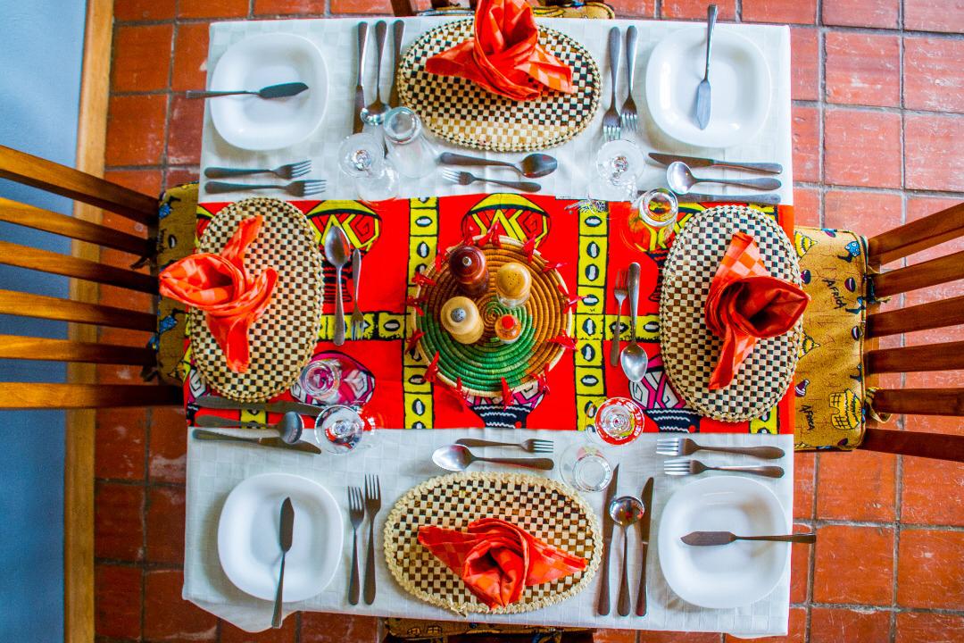 Restaurant table setup photo Ichumbi Gorilla Lodge, Kisoro Uganda