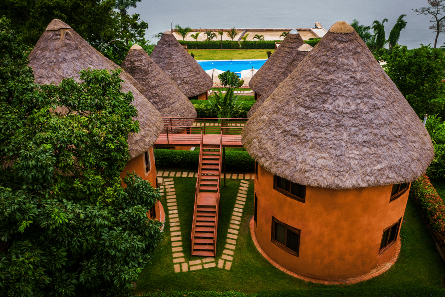 Property Exterior with Pool View Photo Divine Resort and Spa Resort Mukono Hotel Mpatta Peninsula Lake Victoria Uganda Central Region