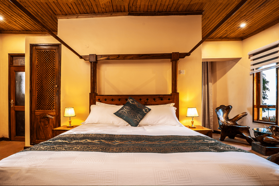 Honeymoon Bedroom Photo Divine Resort and Spa Resort Mukono Hotel Mpatta Peninsula Lake Victoria Uganda Central Region