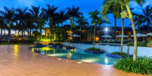 Commonwealth swimming pool Night photo Speke Resort Munyonyo Kampala Uganda Central Region