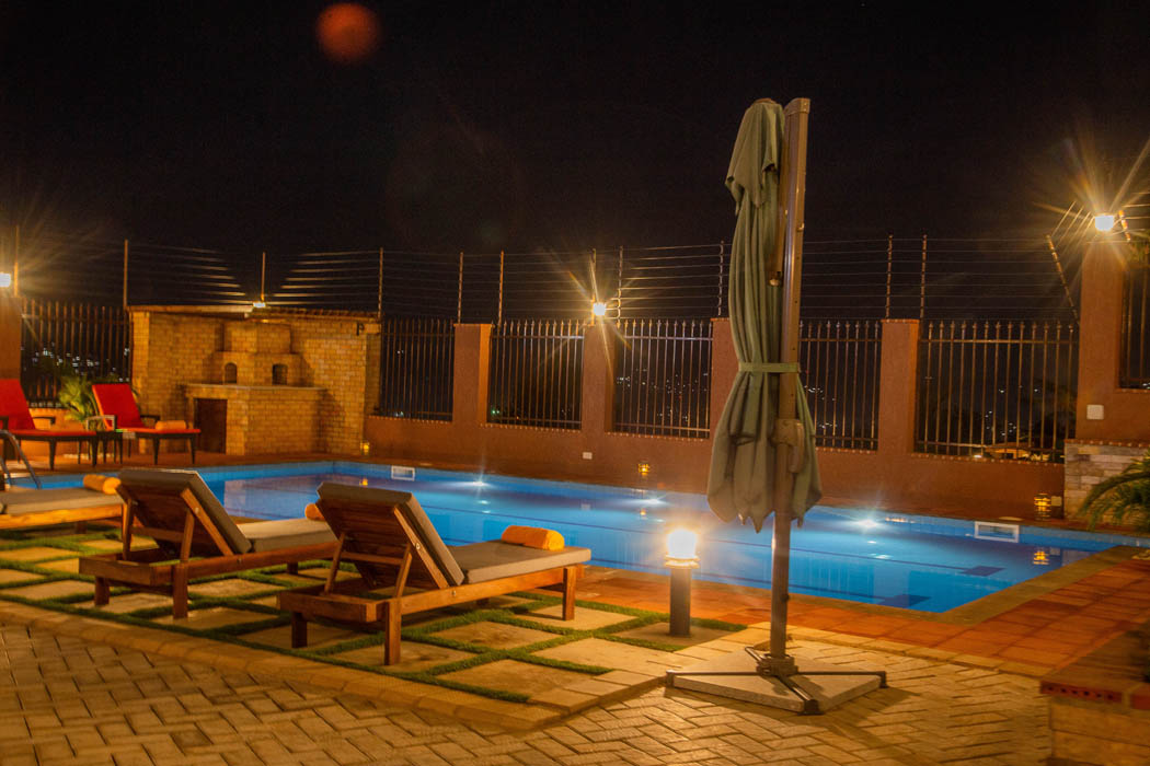 Night pool photo Savannah suites Entebbe Uganda Central Region