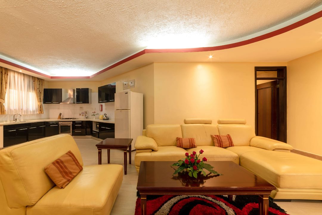 Living area in a 2 bedroom photo Royal Suites Hotel Bugolobi Kampala Uganda Central Region