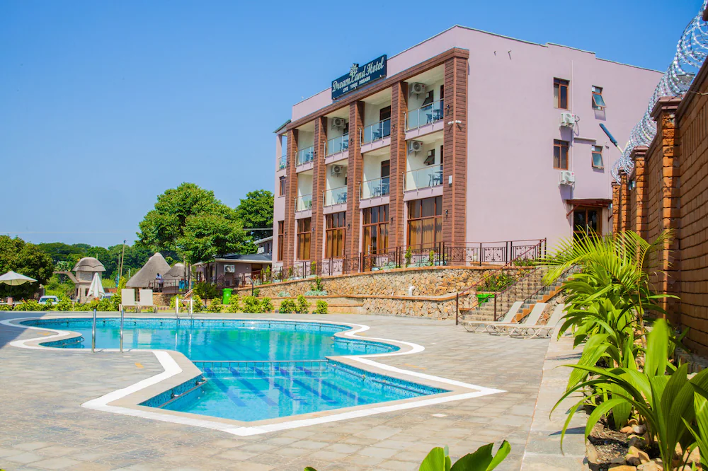 Property Exterior photo showing the swimming pool Dreamland Hotel Arua City - Uganda Northern Region