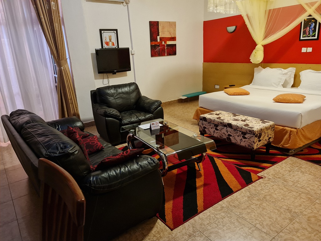 Studio suites Bedroom with working space Eureka Place Hotel Ntinda - Hotels | Ntinda Kampala, Uganda Central Region