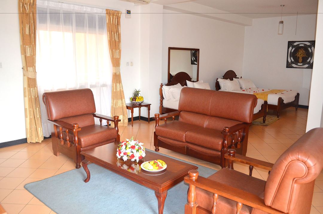 Twin Bedroom Living area Photo Hotel Triangle Kampala - Hotels | Kampala Uganda Central Region