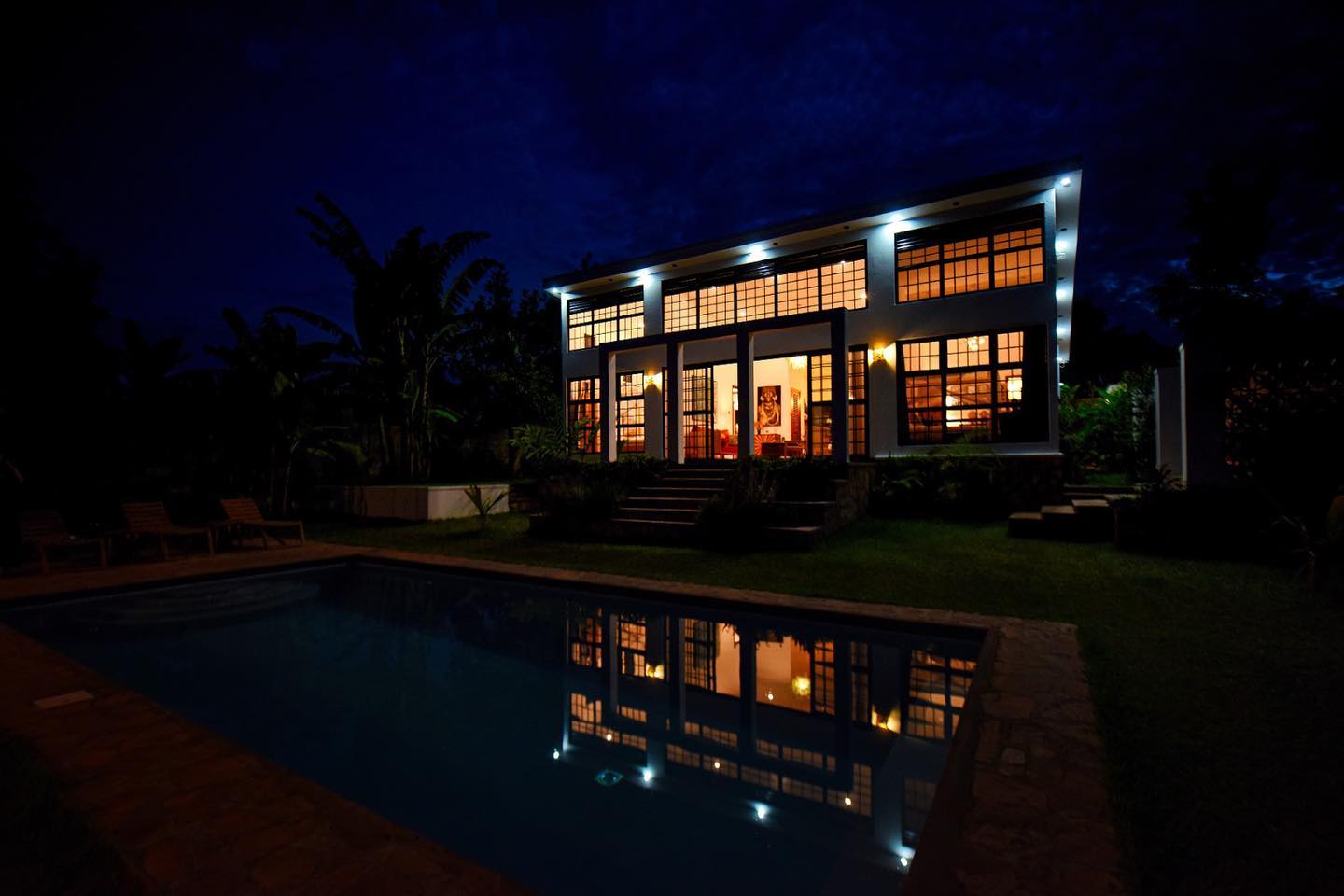 Night property Exterior Photo Timbuktoo African Villa Hotel - Hotels | Jinja, Uganda Eastern Region