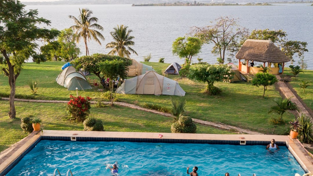 Poolside camping tents Photo Samuka Island Retreat Jinja - Hotels | Jinja, Uganda Eastern Region