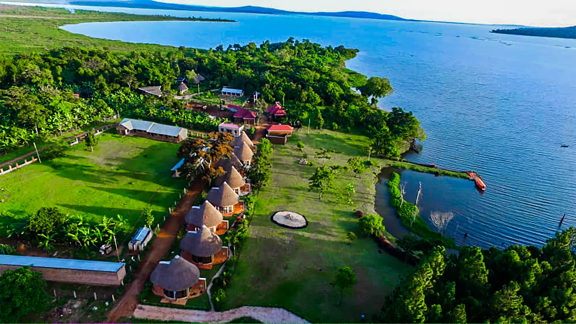 Property Exterior Aerial view Photo Banga Bay Beach Resort Mukono Uganda Central Region