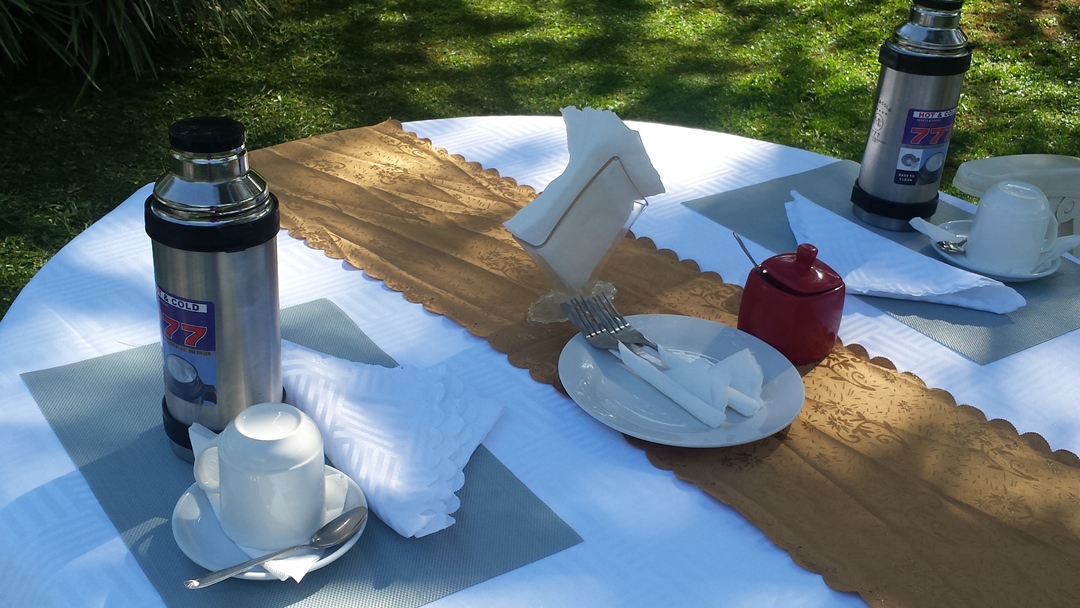 Table setup Photo Philo Leisure Gardens Kalangala Uganda Central Region