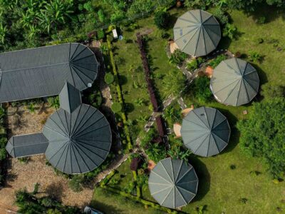 Aerial Photo Entuiga cottages Hoima Uganda Western Region