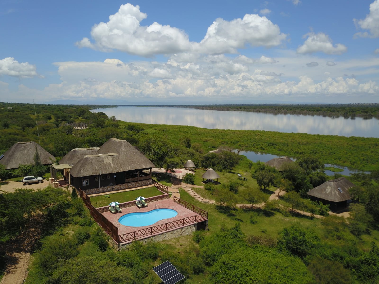 Aerial View Interior Photo Twiga Safari lodge Pakwach, Murchison Falls National Park Uganda Northern Western Region