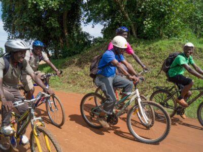 A photograph taken during a biking tour in Kabarole in Western Uganda