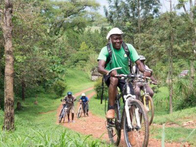 A photograph taken during a biking tour in Kabarole in Western Uganda.