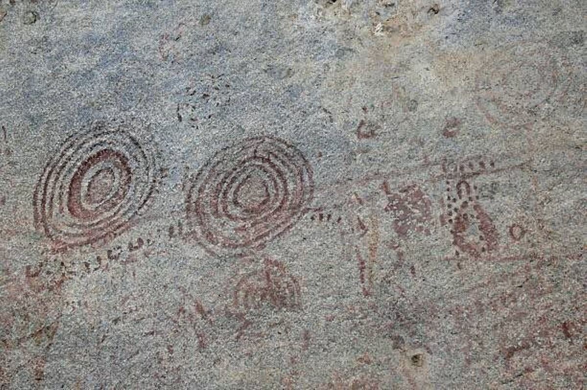 A photograph of Nyero Rock Paintings taken while at the Nyero Rock Paintings site in Kumi district in Eastern Uganda