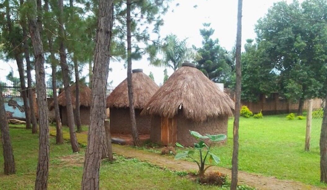 A photograph showing huts taken during a cultural tour to Inzu Ya Masaaba in Mbale located in Eastern Uganda