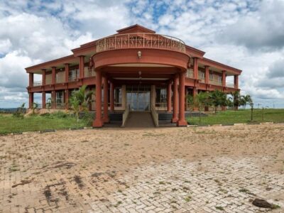 Photograph showing the Kyabazinga Royal Palace located on Igenge Hill in Bugembe, Jinja City taken during a cultural tour in Eastern Uganda