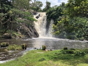 Photograph of the Ssezibwa falls located in Mukono district taken during a cultural tour to Eastern Uganda