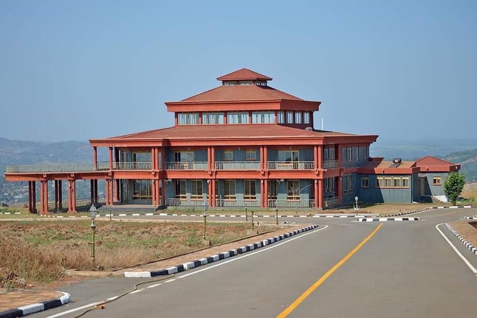 A photograph showing the Kyabazinga's palace called Budhumbula Palace located on Igenge Hill in Bugembe, Jinja City taken during a cultural tour in Eastern Uganda