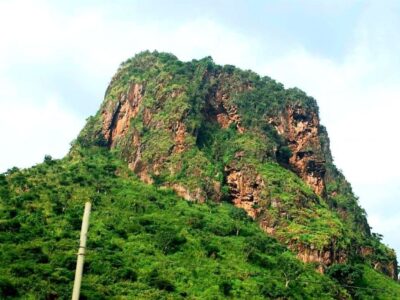 A photograph of the Tororo Rock taken during a hiking tour in Tororo in Eastern Uganda.