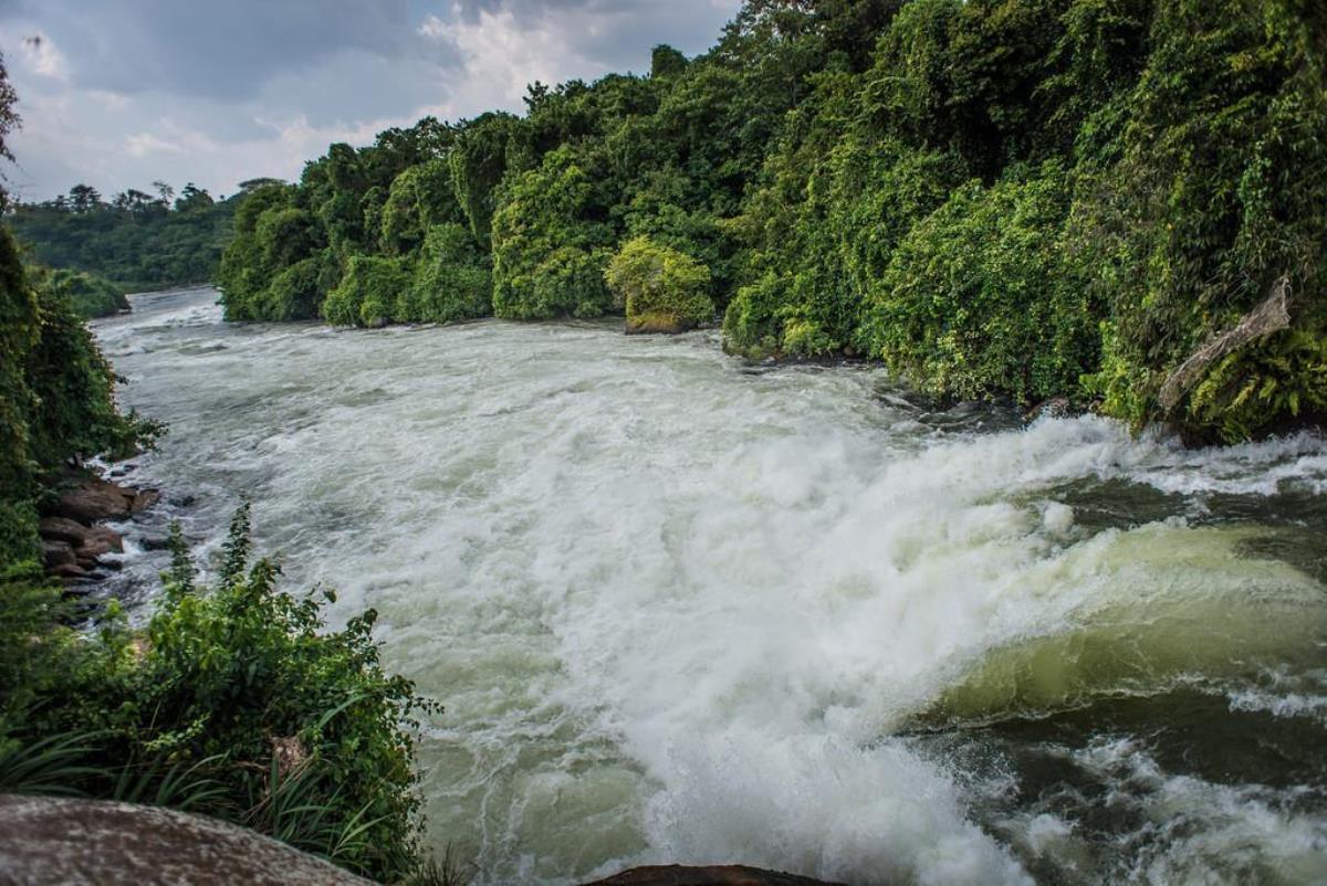 A photograph of the Itanda Falls taken in Jinja in Eastern Uganda