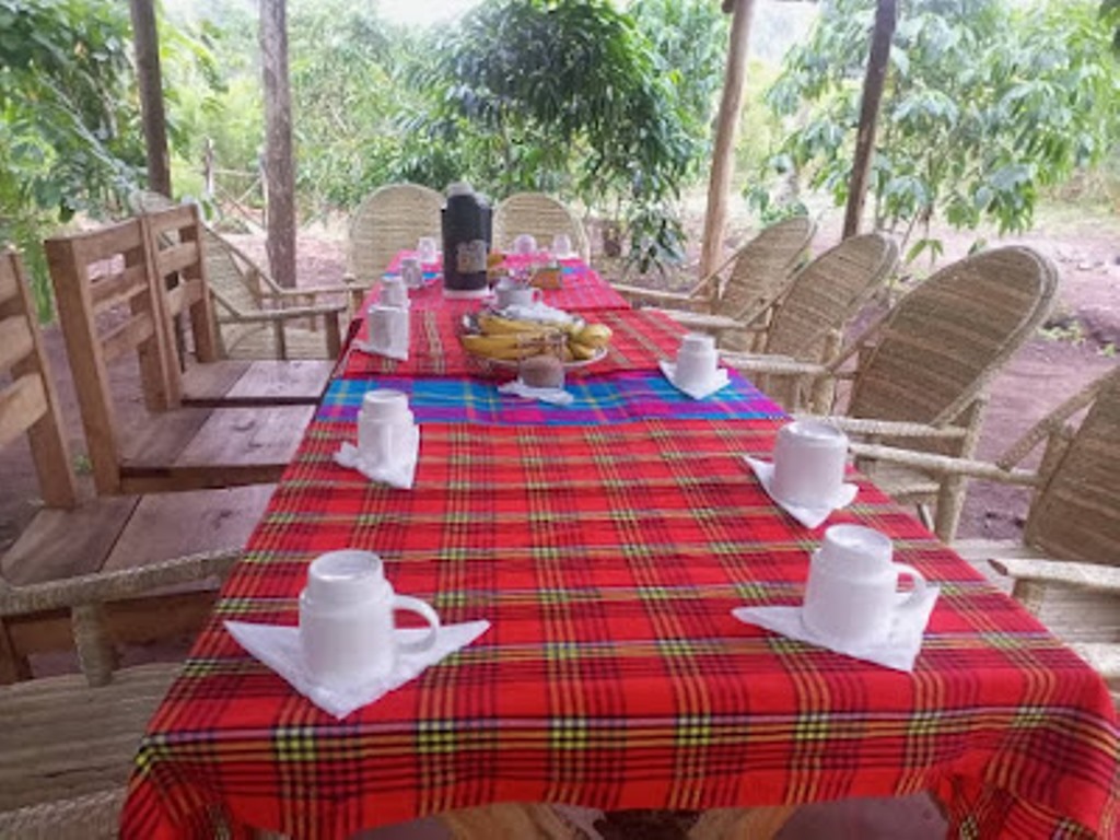 Restaurant Table setup Photo Little Monkey Camp, Kibale Forest National Park Fort Portal Uganda Western Region