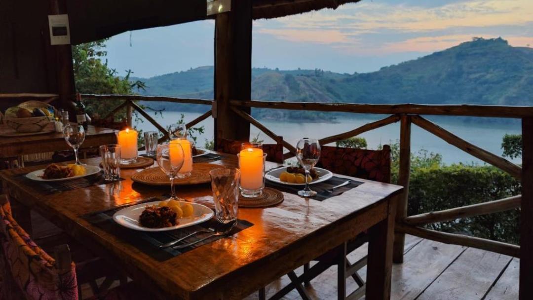 Table setup Night Photo Mwamba Kelele Lodge, Kibale Forest National Park Fort Portal Uganda Western Region