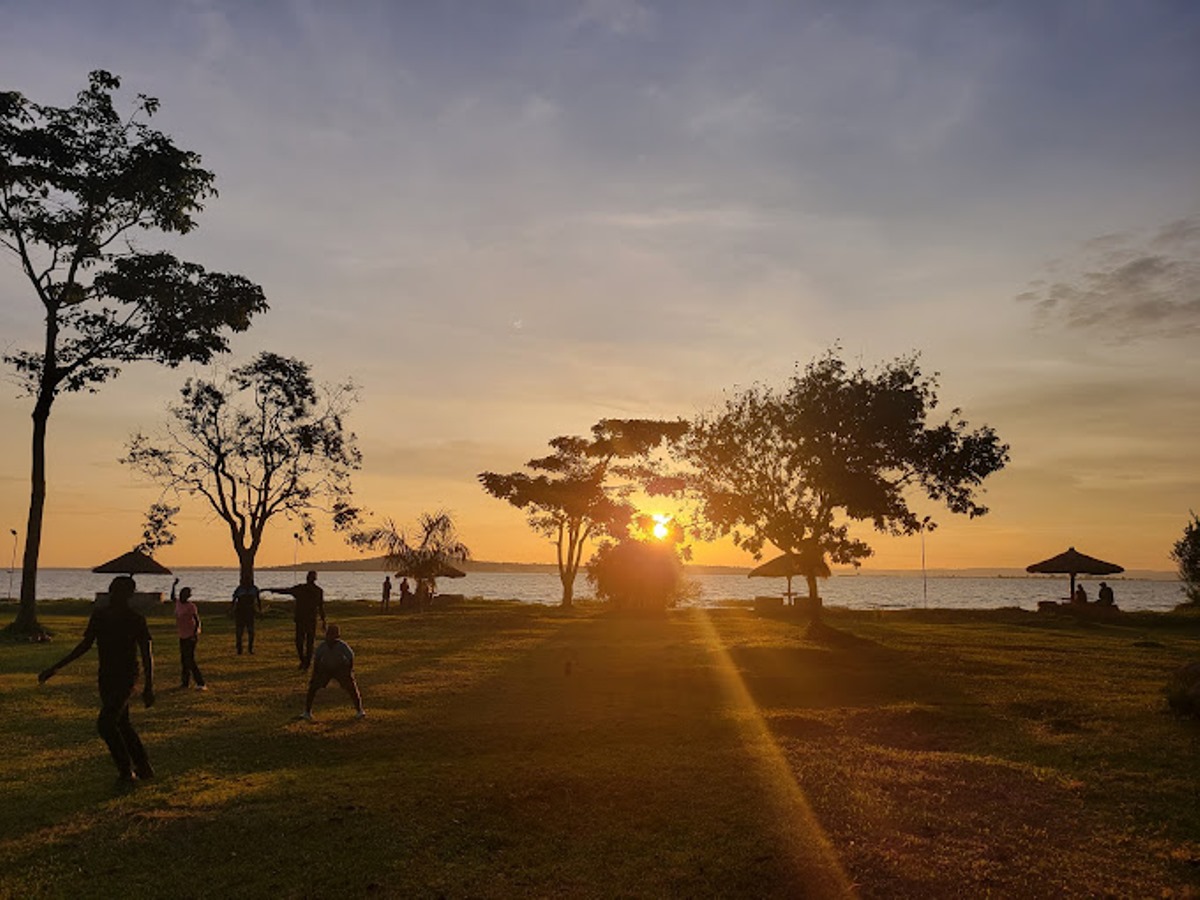 A photograph taken during the sunset on Buvuma Island located in Lake Victoria, Uganda