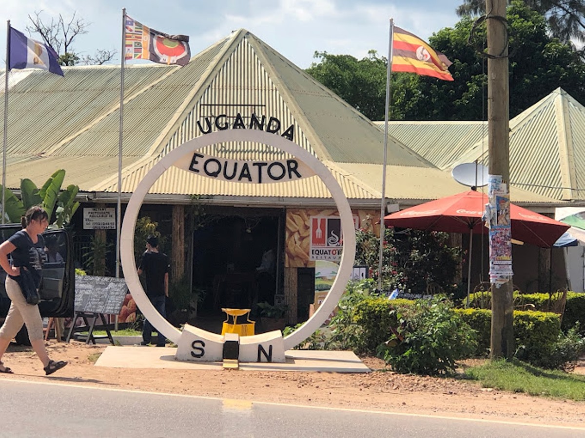 A photograph of the Equator in Kayabwe, Uganda taken during an adventure tour