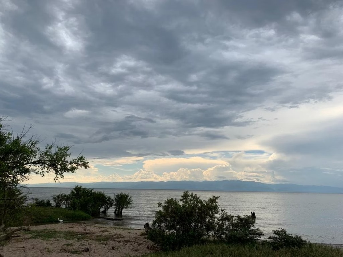 A photograph of the Lake Albert shores taken during a tour to Lake Albert in the Albertine Rift region in Uganda.