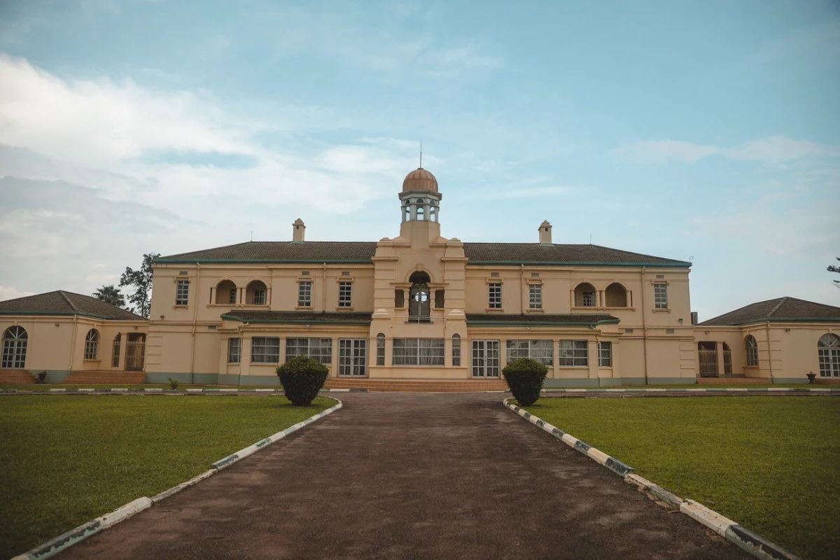 A photograph of the Kabaka's Palace taken during a Kampala City tour in Central Uganda.