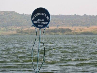 A photograph showing the Source of the Nile taken during an adventure tour in Jinja in Eastern Uganda