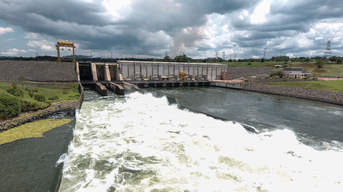A photograph of the Bujagali Power Dam taken during an adventure tour to Eastern Uganda