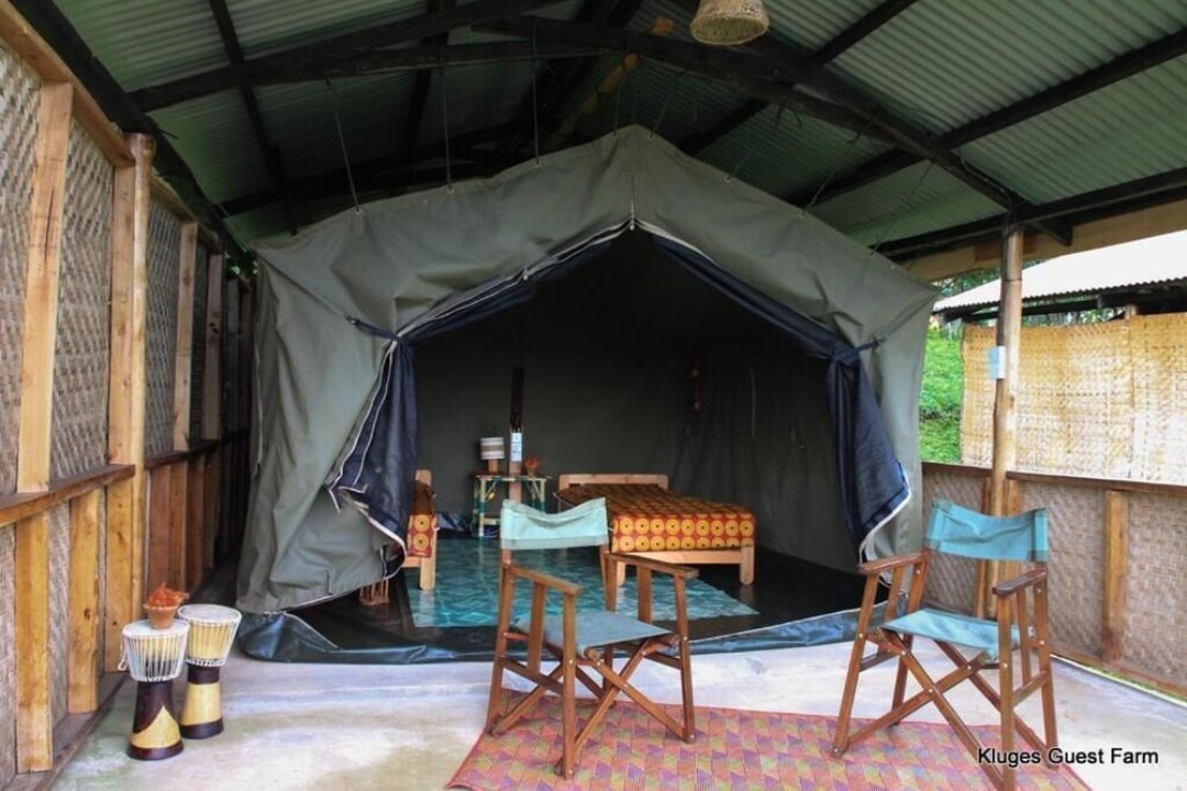 Camping Twin Bedroom Tents Photo Kluges Guest Farm Lodge,Kibale Forest National Park Fort Portal Uganda Western Region